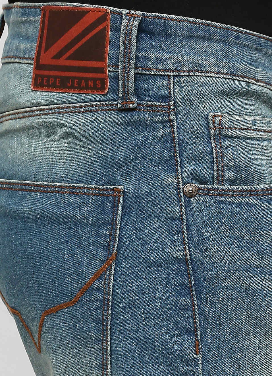 Vapour Light Blue Low Rise Tapered Jeans, , large image number 4