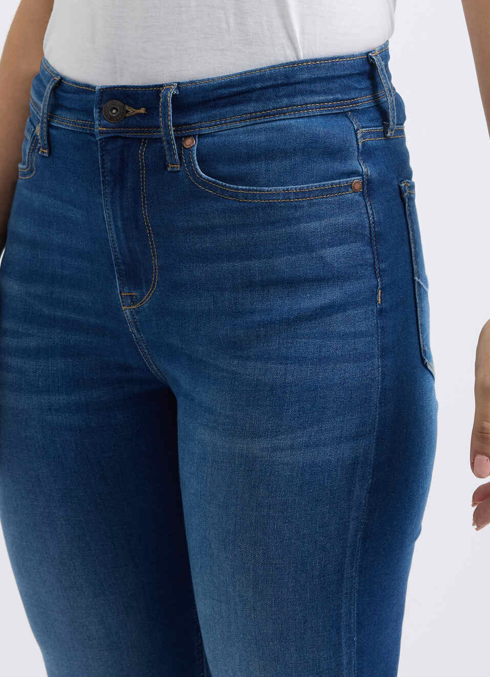 Women Blue High Waist Straight Softlex Jeans, , large image number 4