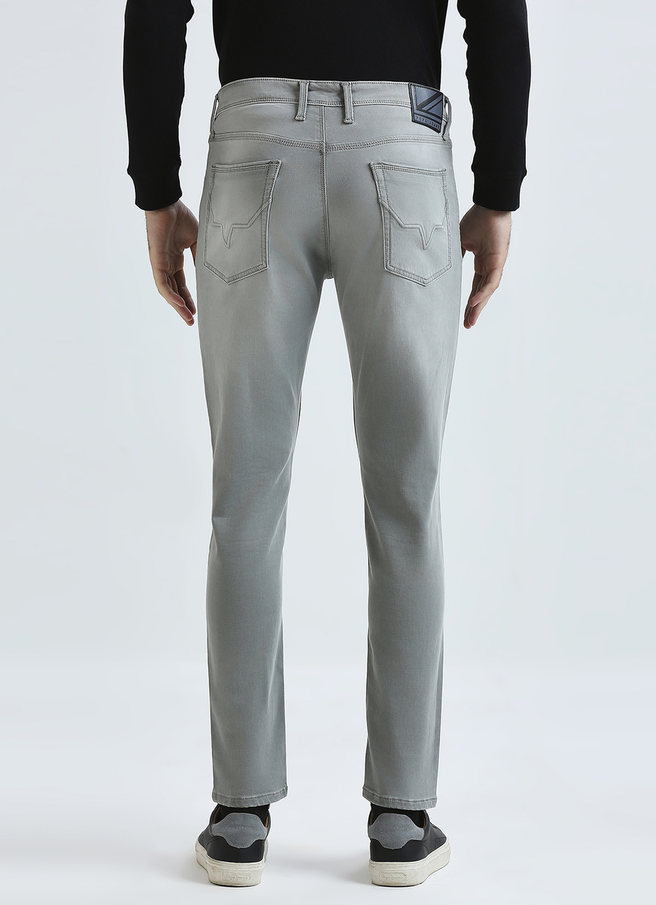 Chinox Grey Mid Waist Gymindigo Jeans, , large image number 3