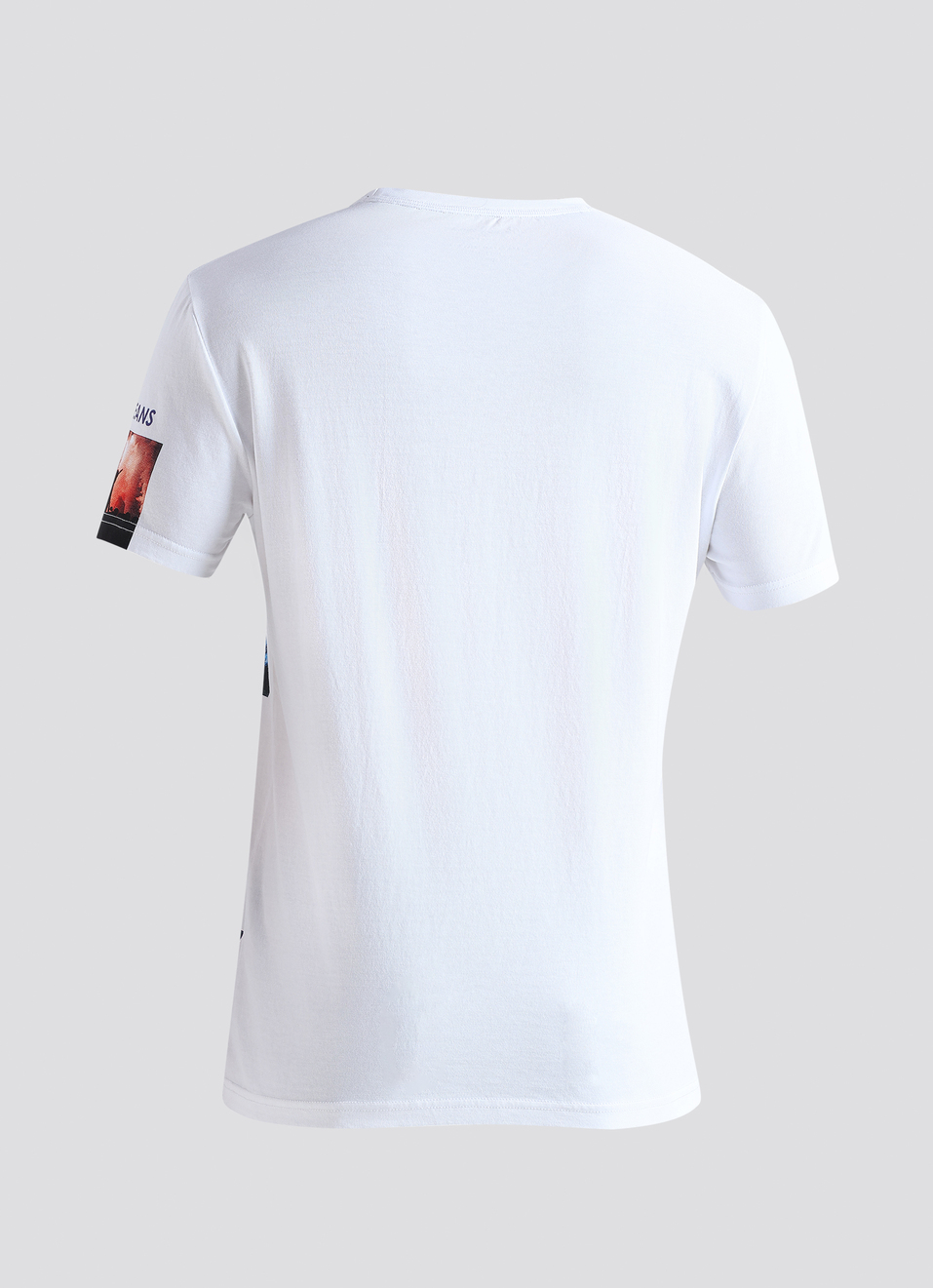 White Photographic Print Short Sleeve T-shirt, , large image number 7