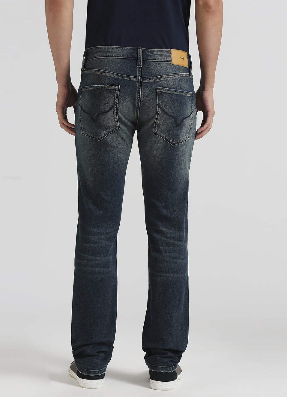 Vapour Dark Blue Mid Rise Slim Fit Jeans, , large image number 3