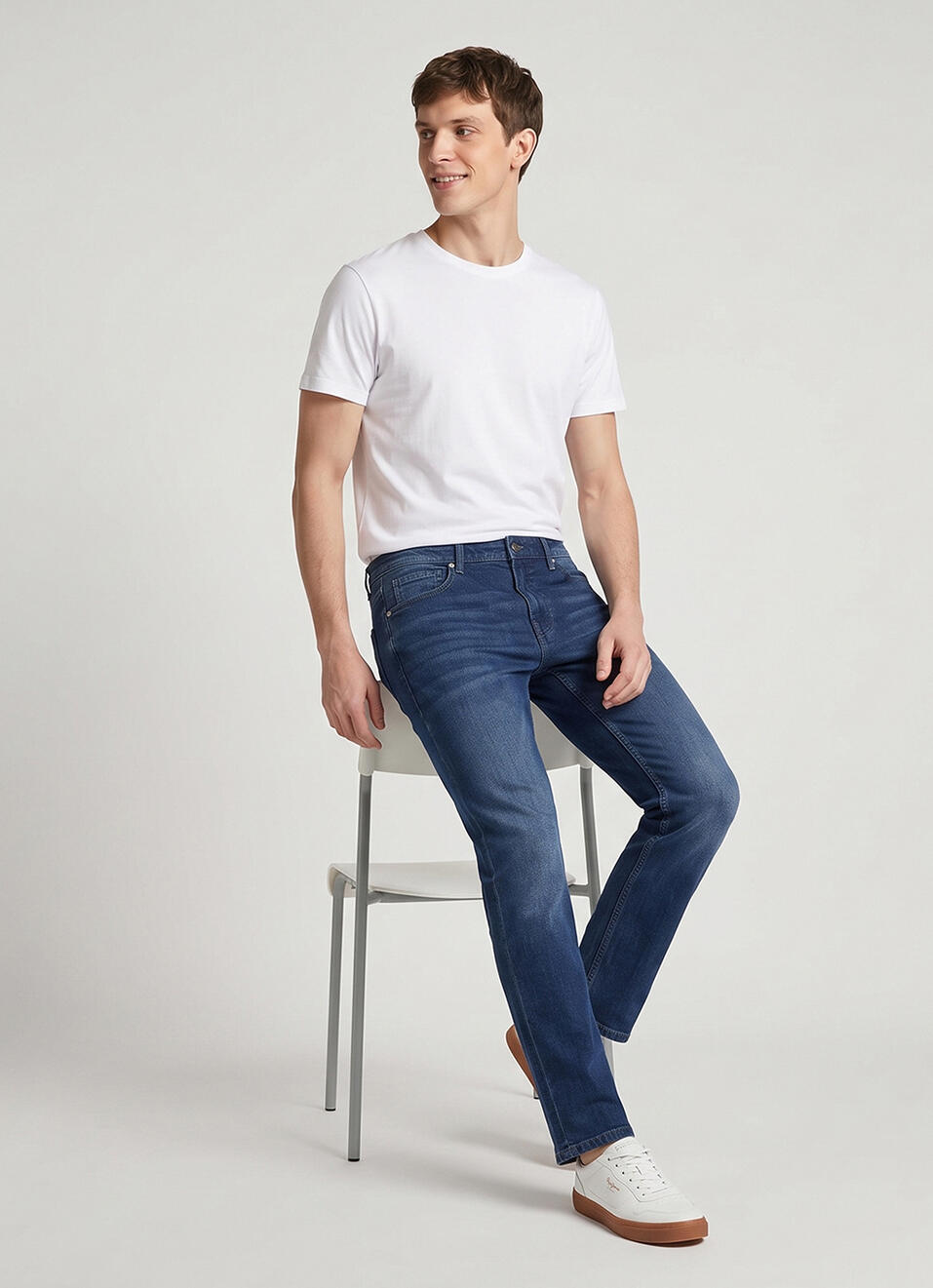 Men Green Stretchable Jeans, , large image number 1