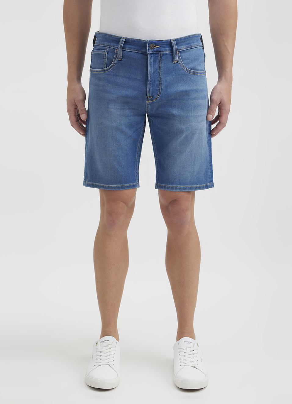 Men Blue Mid Rise Regular Shorts, , large image number 2