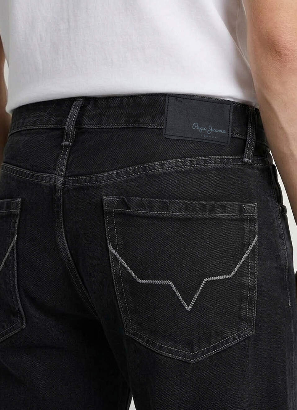 Men Black Baggy Fit Mid Rise Jeans, , large image number 5