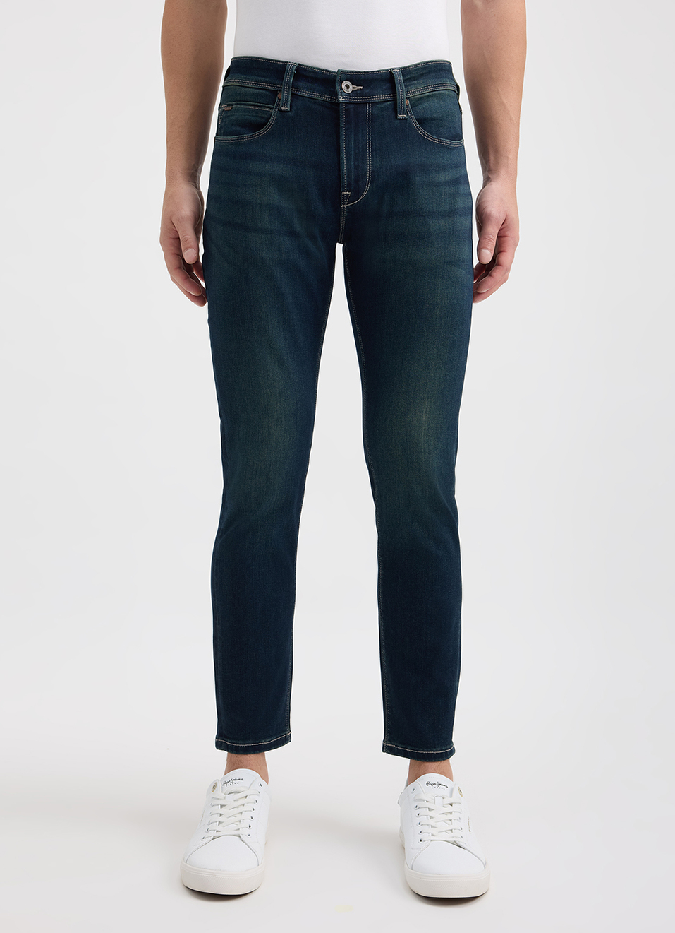 Men Blue Mid Rise Skinny Ankle Length Powerflex Extra Stretchable Jeans, , large image number 2