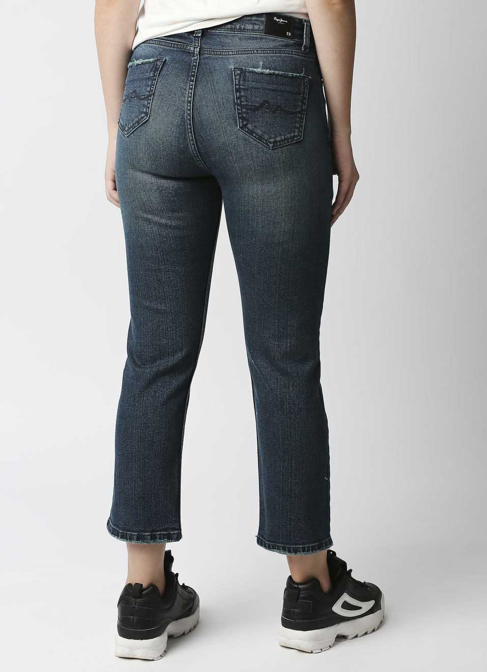  Dion Straight Cropped Fit High Waist Ankle Length Jeans , , large image number 1