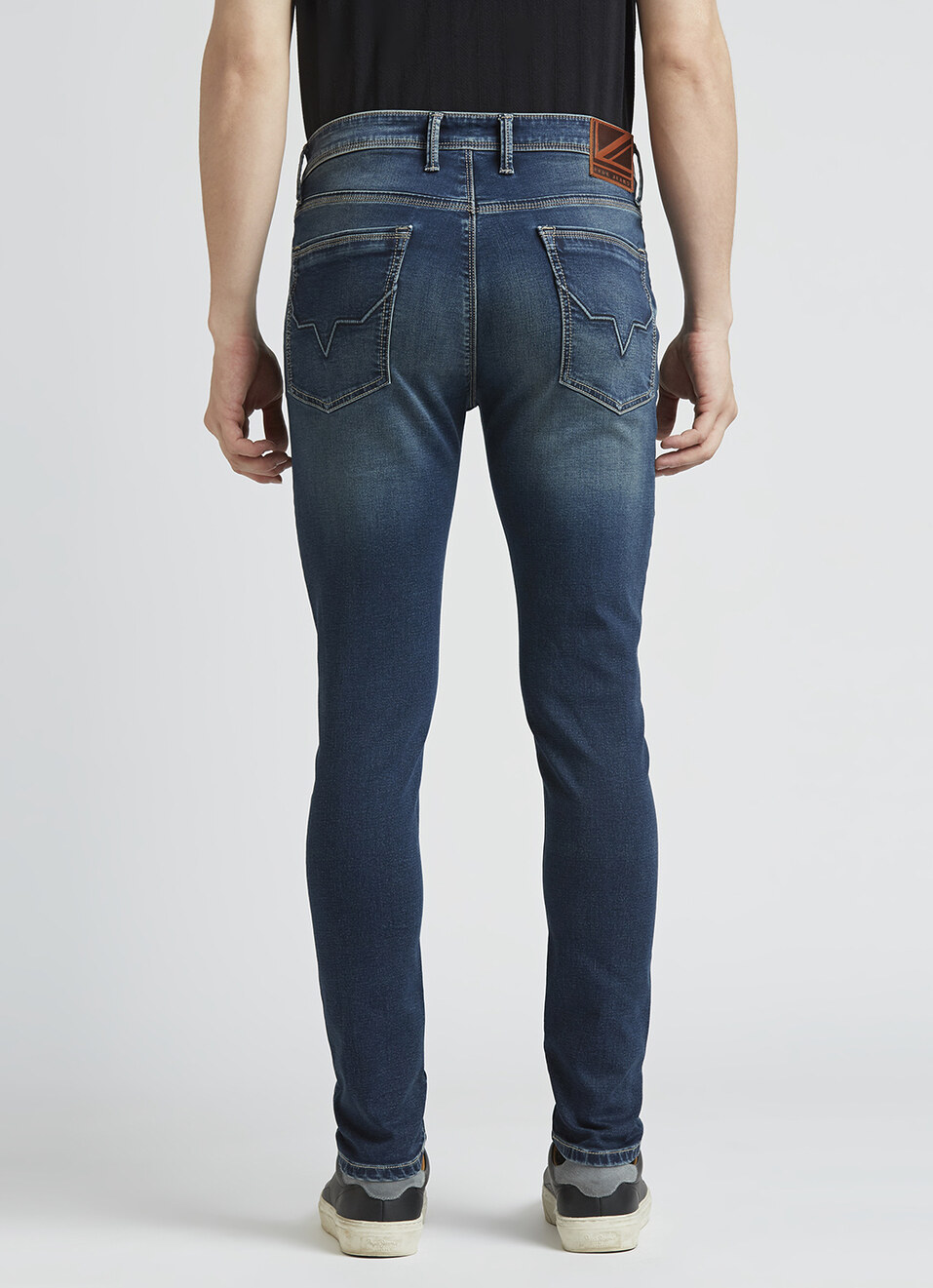 Chinox Blue Mid Rise Tapered Gymindigo Jeans, , large image number 3