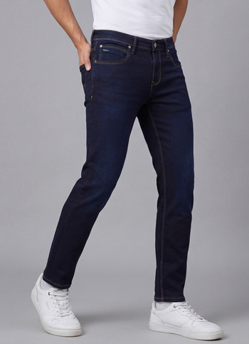 Men Blue Mid Rise Skinny Fit Gymindigo Jeans