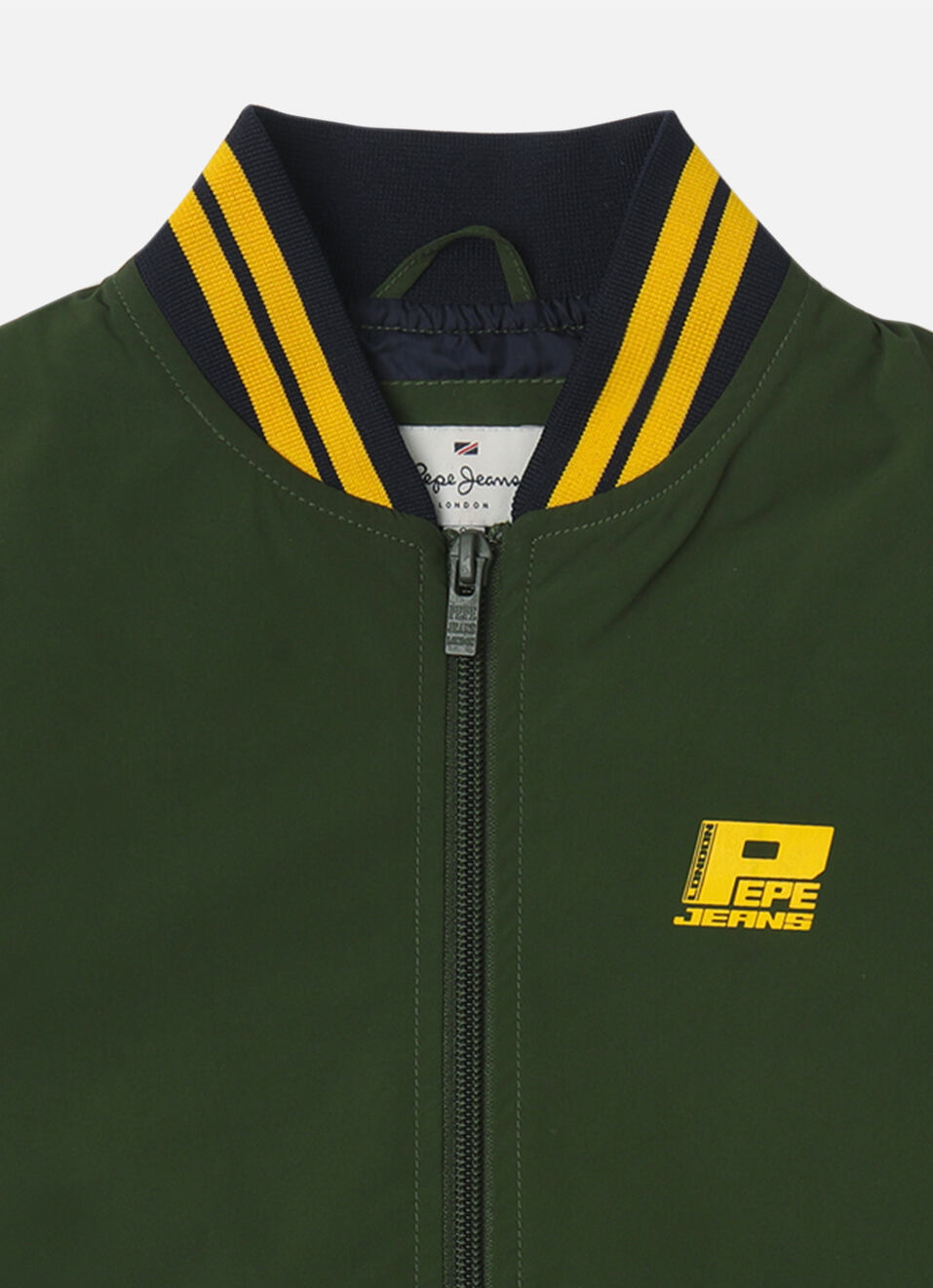 Boys Olive Colour Block Full Sleeve Jacket, , large image number 2
