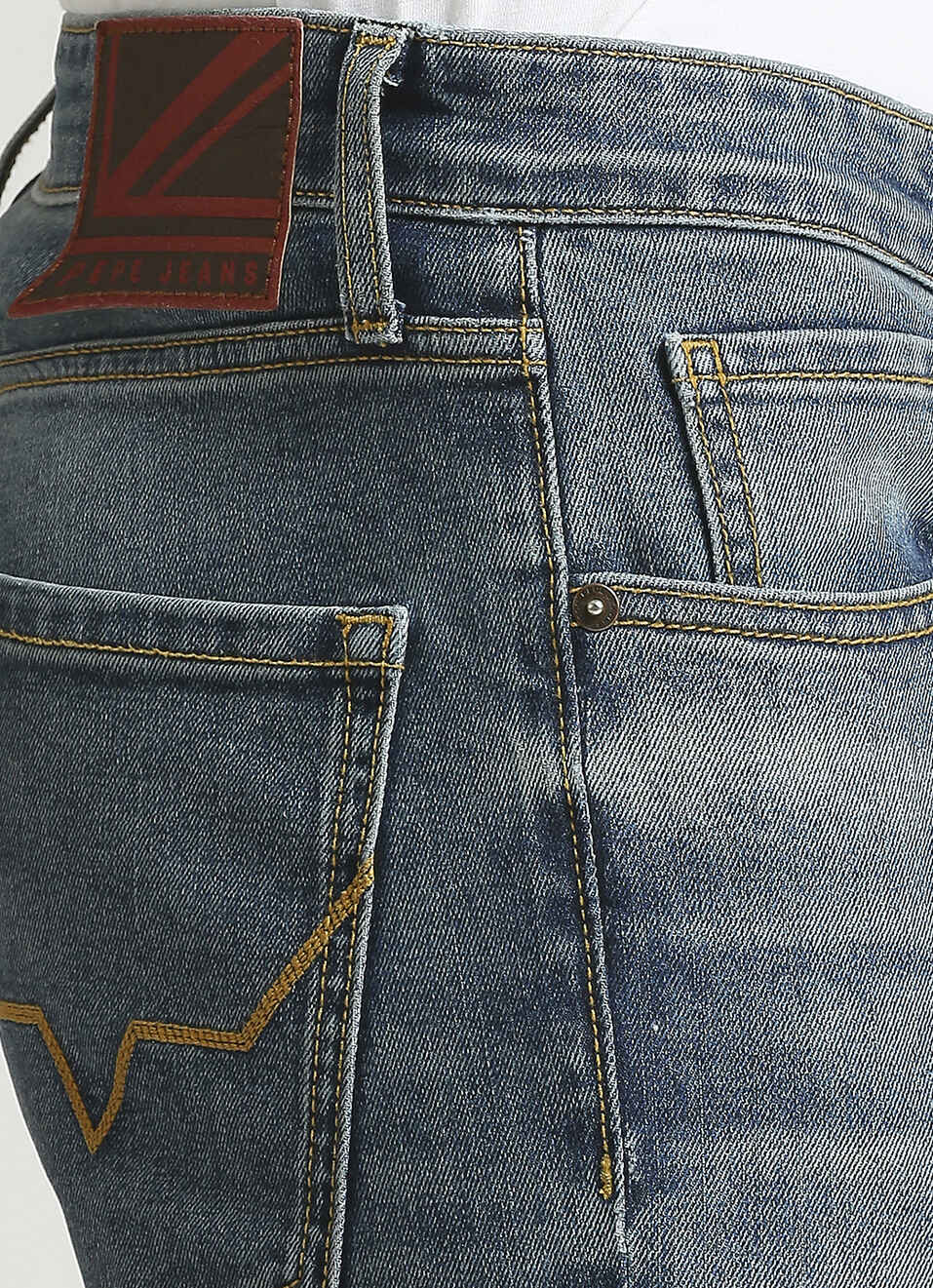 Vapour Blue Mid Rise Slim Fit Jeans, , large image number 4