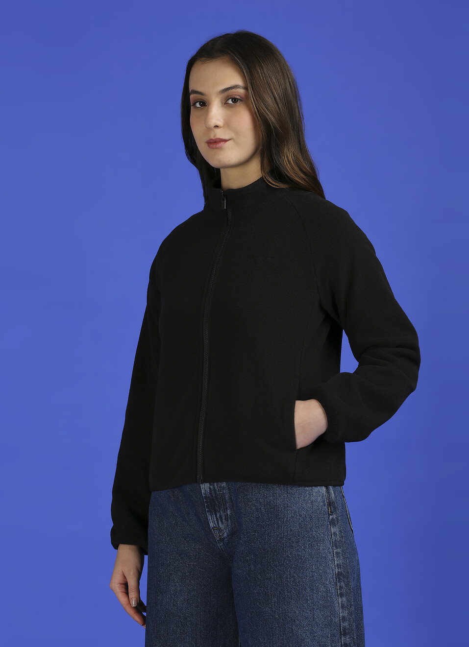 Ecru High Neck Full Sleeve Jacket, , large image number 3