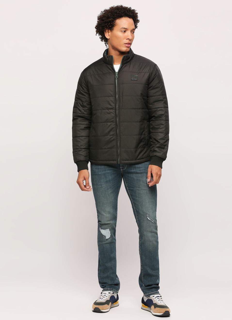 Green Reversible Puffer Jacket, , large image number 6