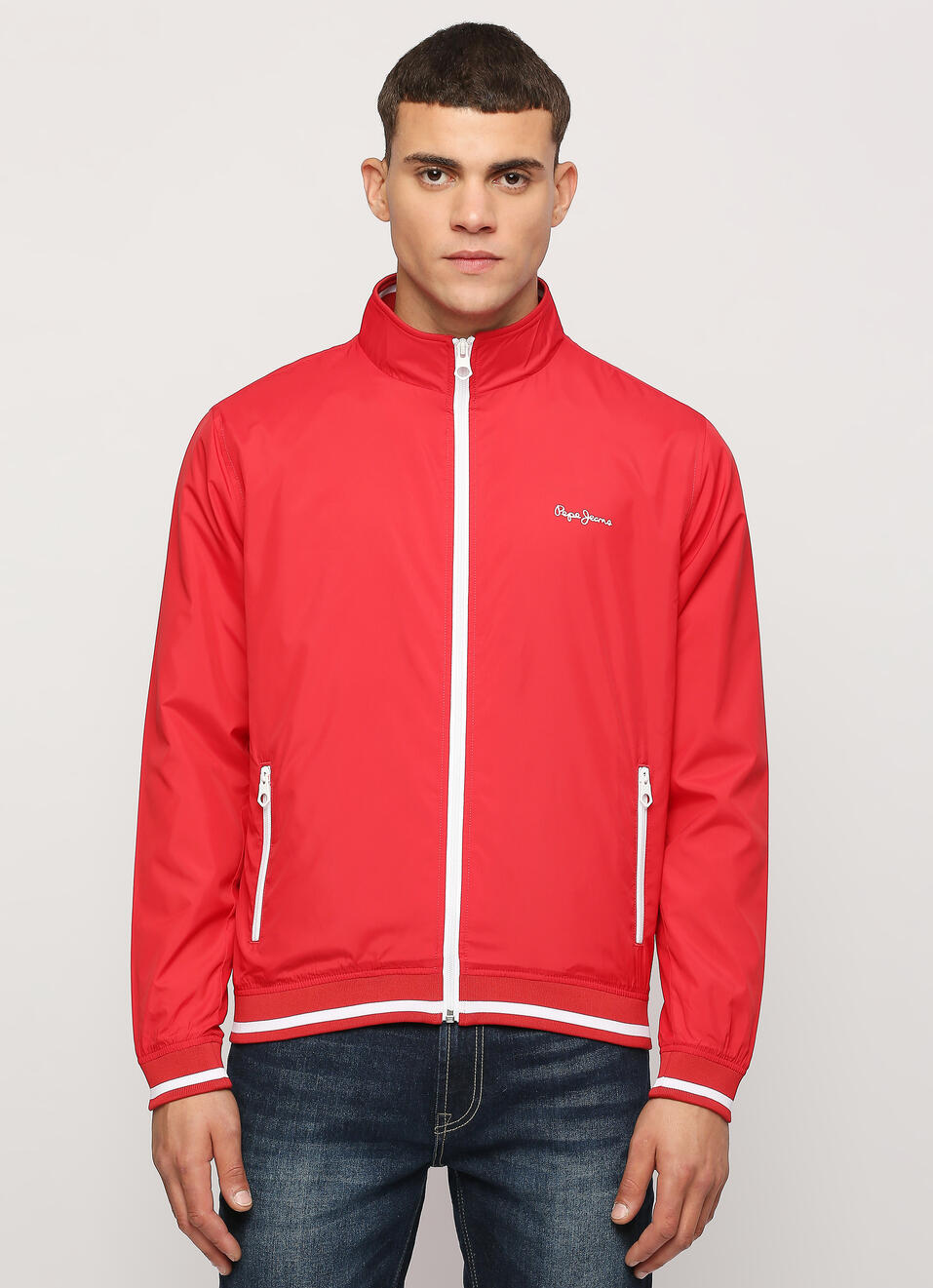 RED LIGHTWEIGHT FULL SLEEVE JACKET, , large image number 1