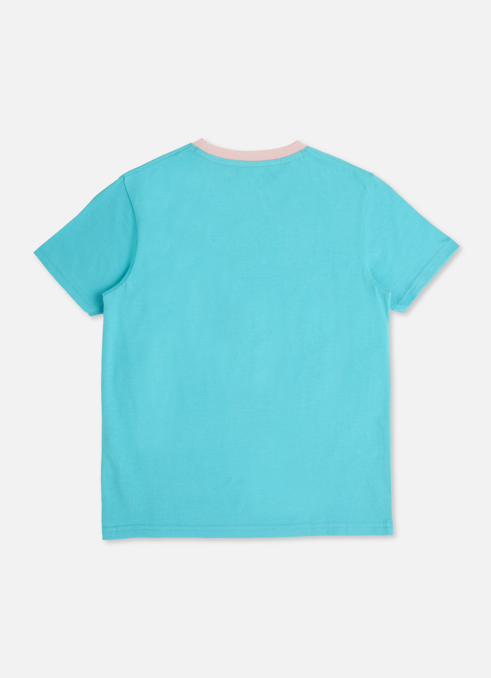 Boys French Blue Brand Print Short Sleeve T-shirt, , large image number 1