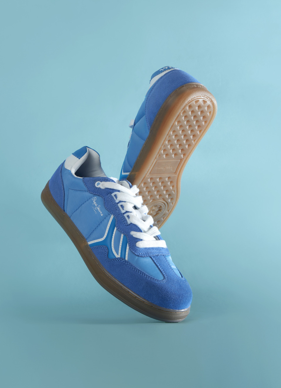 Men Dual-tone Blue Retro Sneakers, , large image number 0