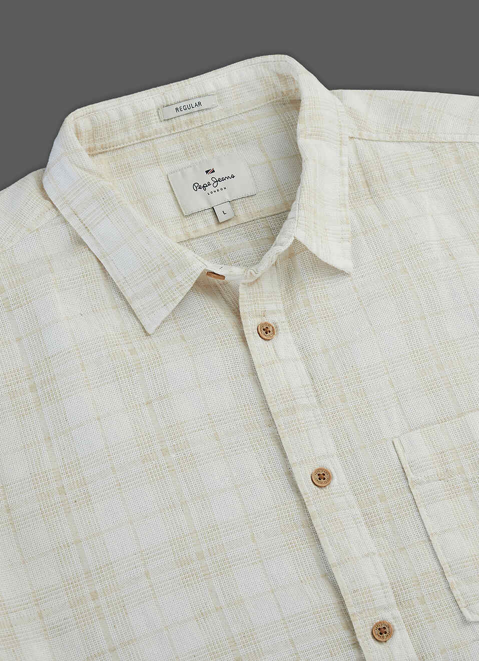 Men Beige Checked Regular Fit Full Sleeve Casual Shirt, , large image number 3