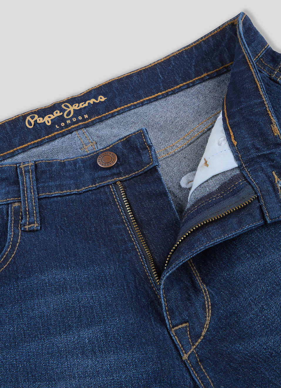 Men Dark Blue Mid Rise Straight Fit Strechable Jeans, , large image number 6