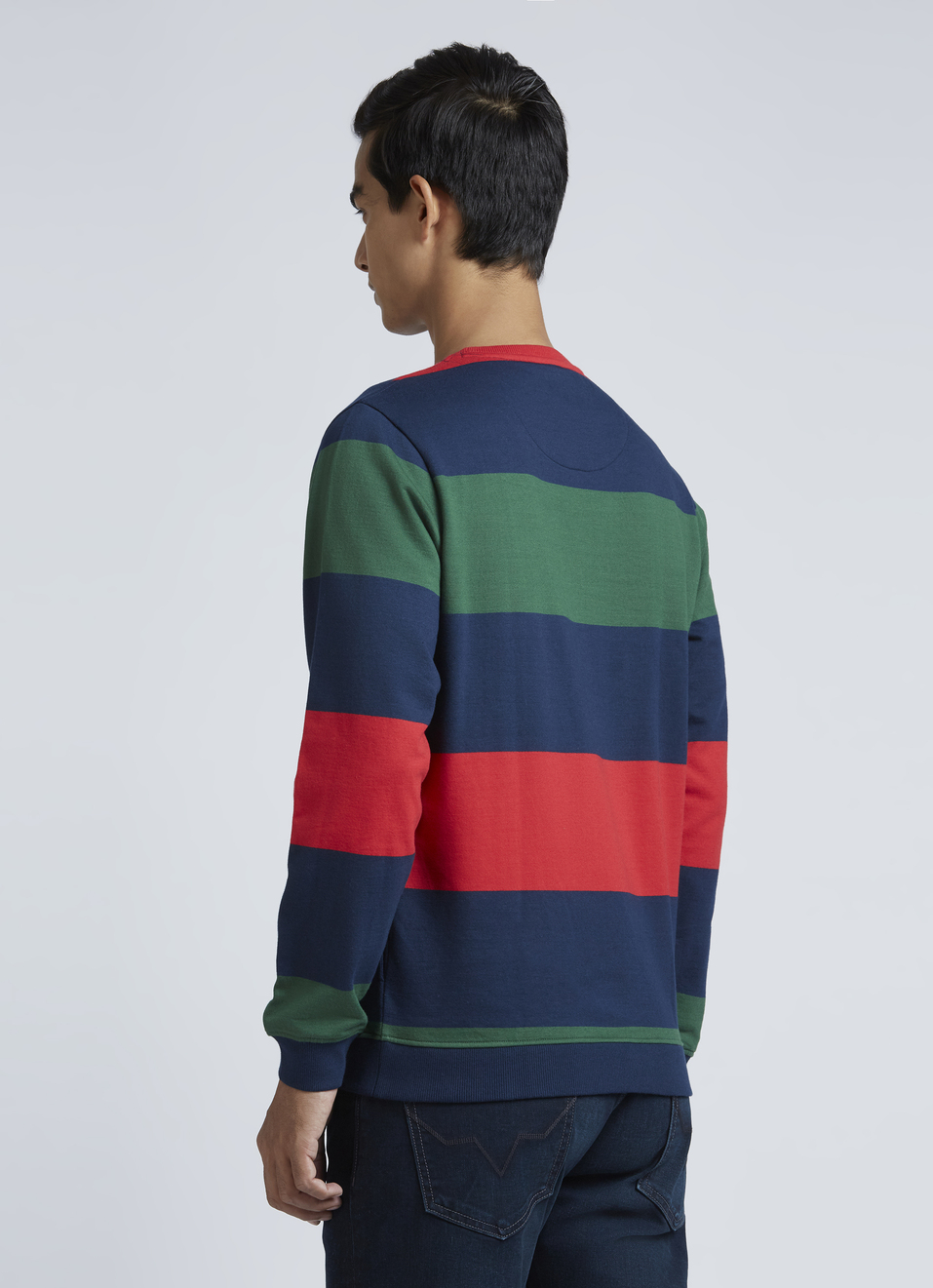 Navy Stripes Full Sleeve Sweatshirt, , large image number 2