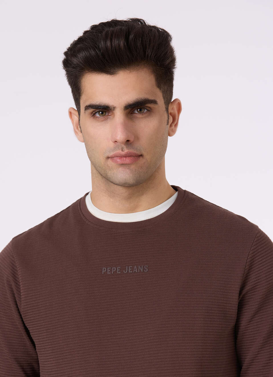 Men Brown Crew Neck Full Sleeve T-shirt, , large image number 4