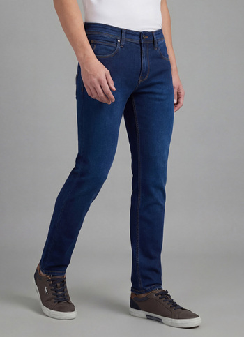 Men Blue Low Rise Tapered Powerflex Extra Stretchable Jeans