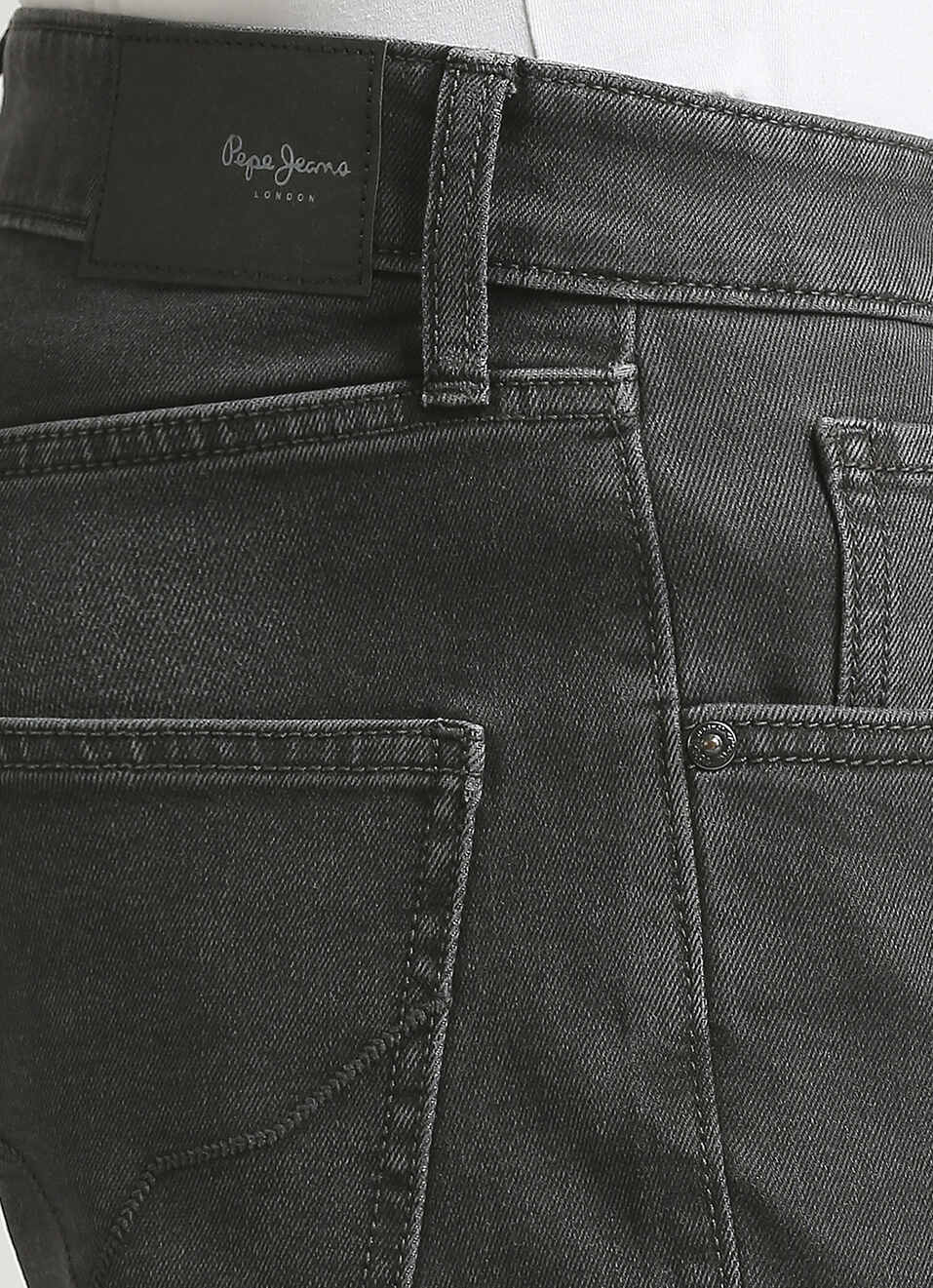 Holborne Grey Mid Rise Straight Fit Jeans, , large image number 4