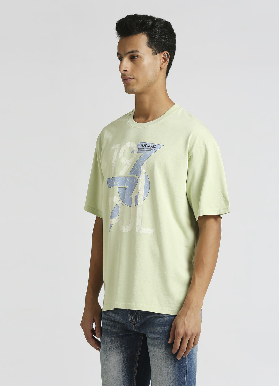 Green Graphic Print Short Sleeve Oversized T-shirt, , large image number 2