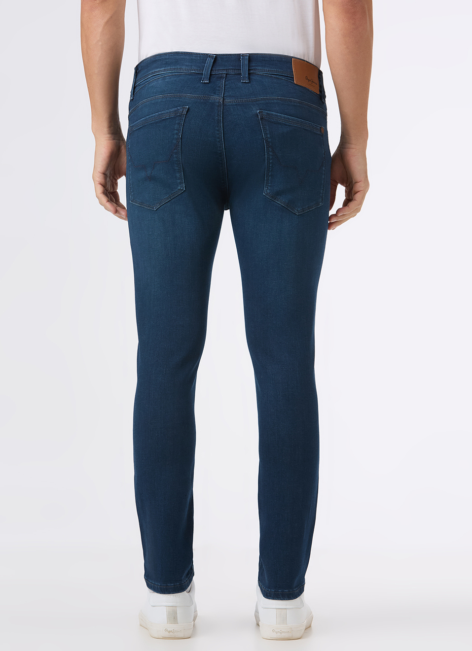 Men Blue Mid Rise Slim Fit Powerflex Jeans, , large image number 3