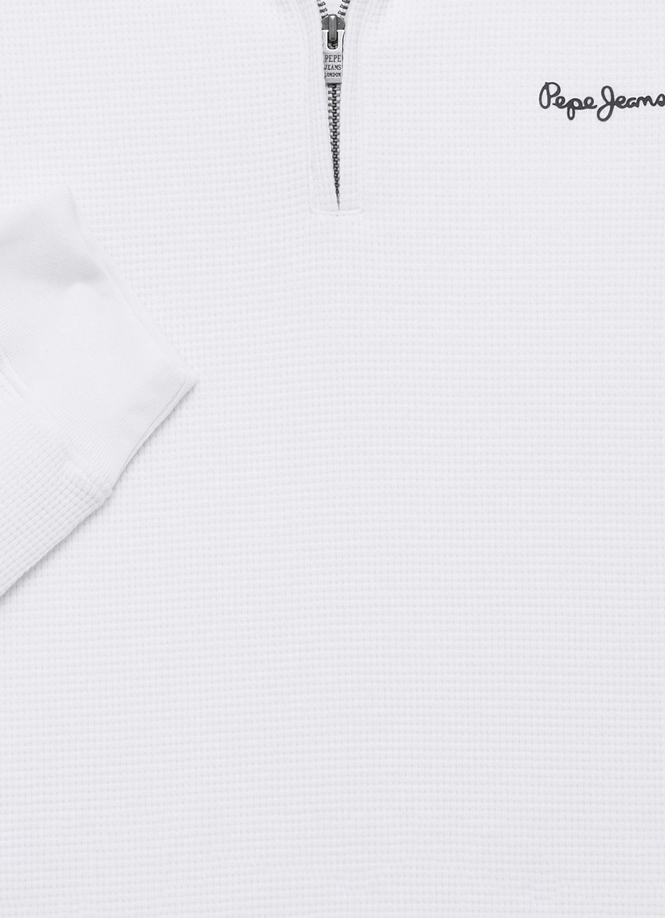 Men White Solid Polo Collar T-shirt, , large image number 7