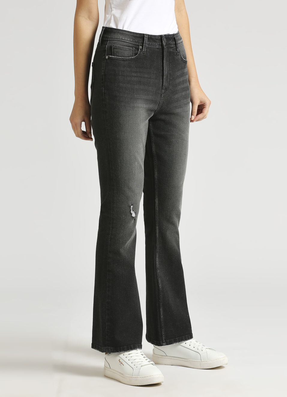 Dion Black High Waist Flare Jeans, , large image number 3