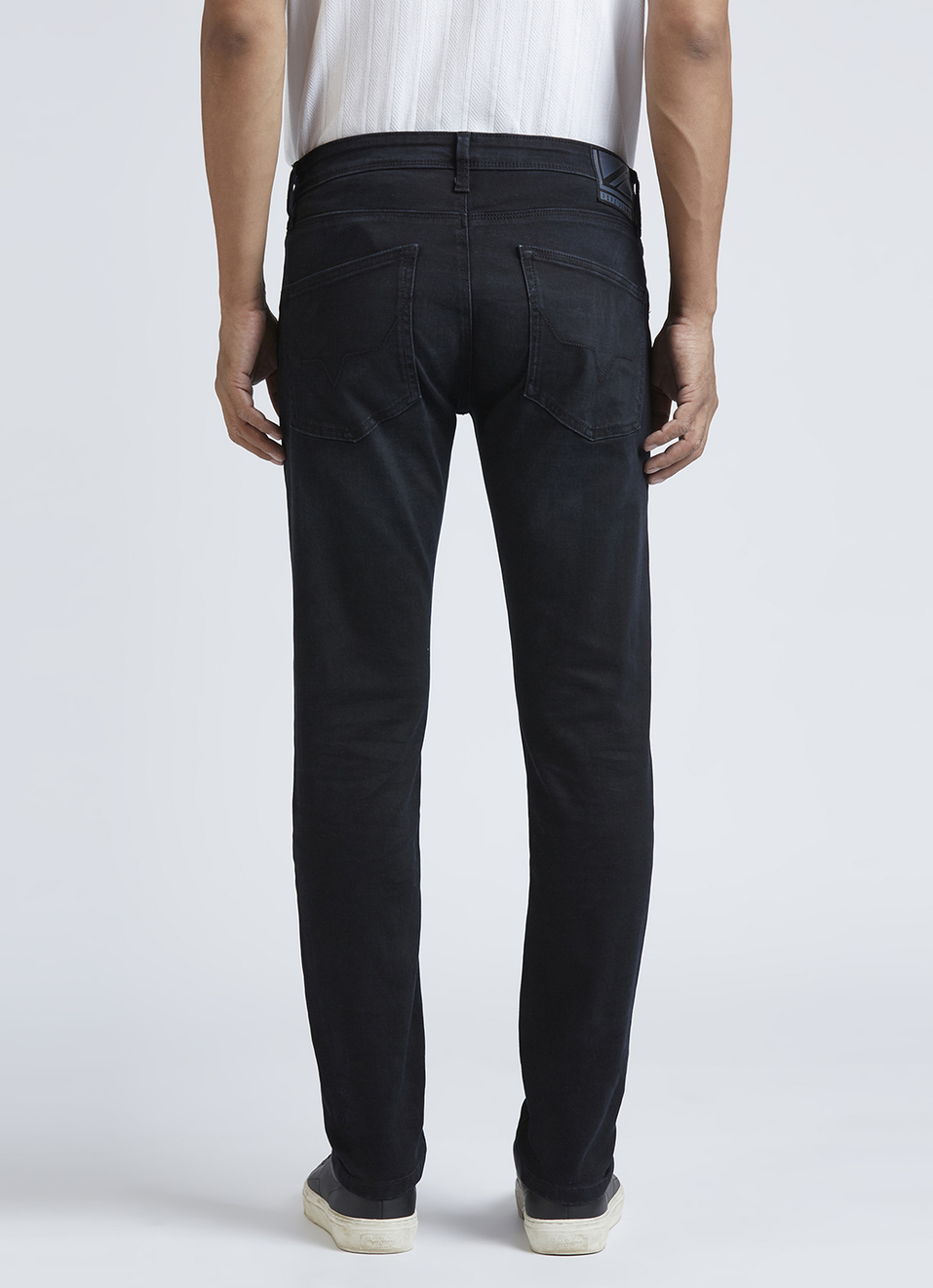 Danial Black Low Rise Tapered Jeans, , large image number 3