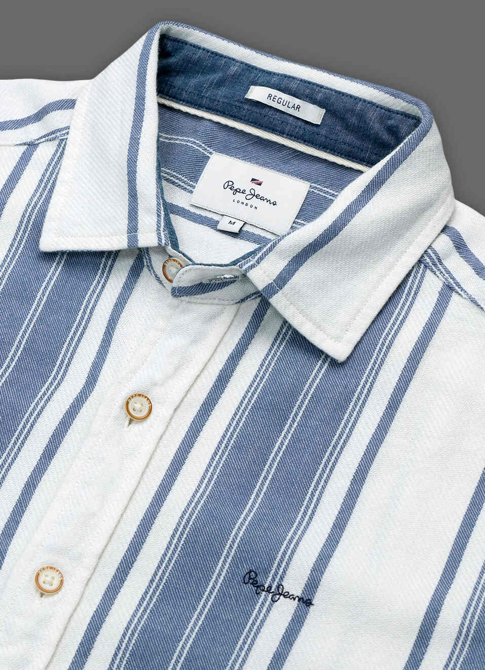 Men Blue Striped Shirt, , large image number 3