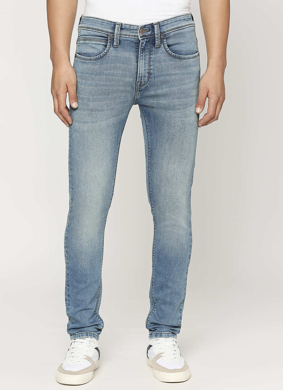 Chinox Blue Mid Rise Regular Fit Jeans, , large image number 6