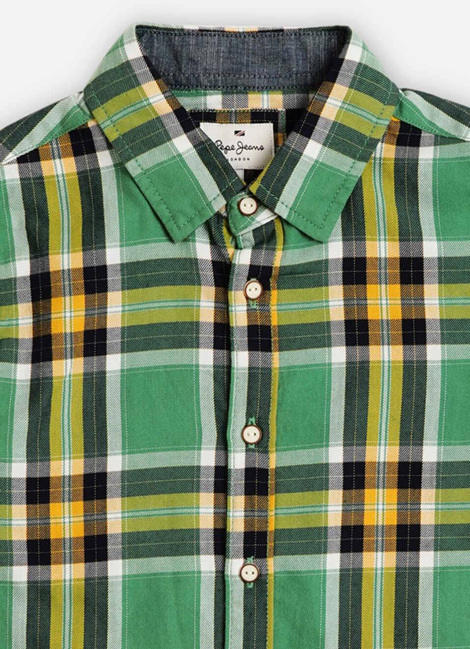Boys Green Checked Full Sleeve Shirt, , large image number 2
