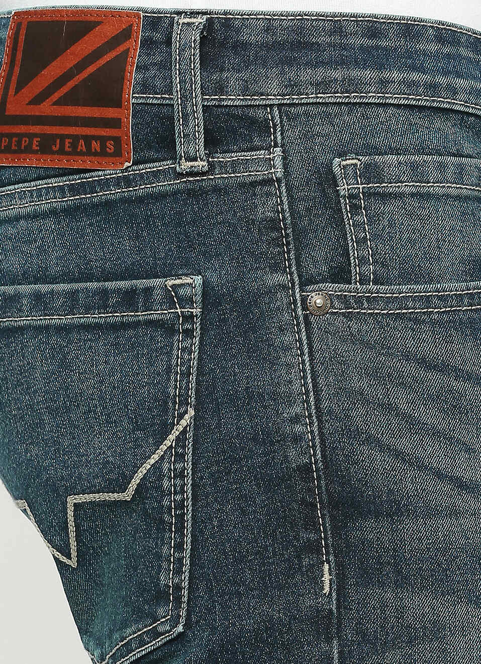 Vapour Blue Mid Rise Slim Fit Jeans, , large image number 4