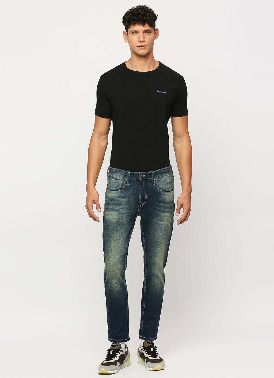 Chinox Ankle Blue Mid Waist Regular Fit Jeans, , large image number 1