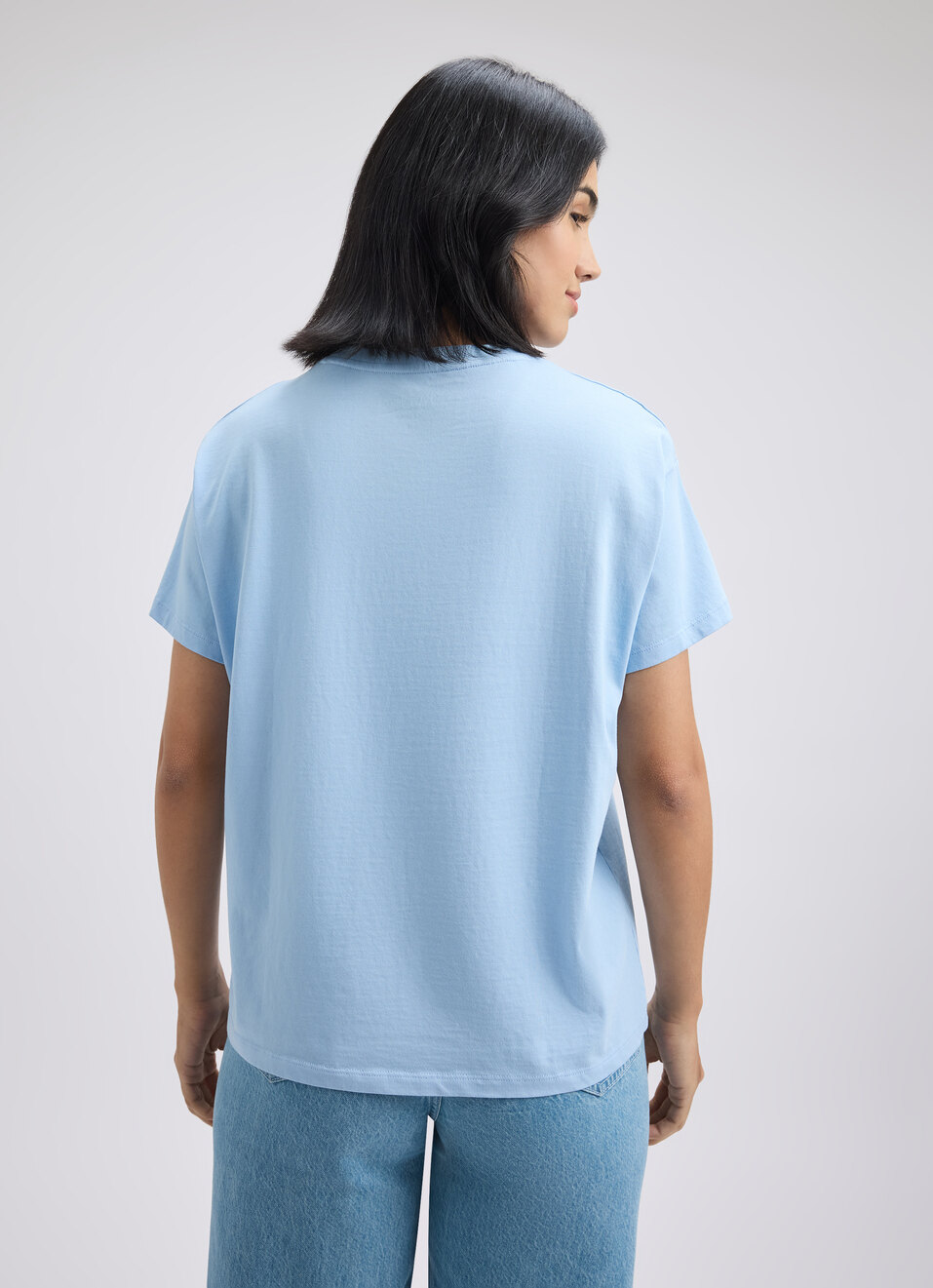 Women Blue Embellished Union Jack Print Short Sleeve T-shirt, , large image number 2