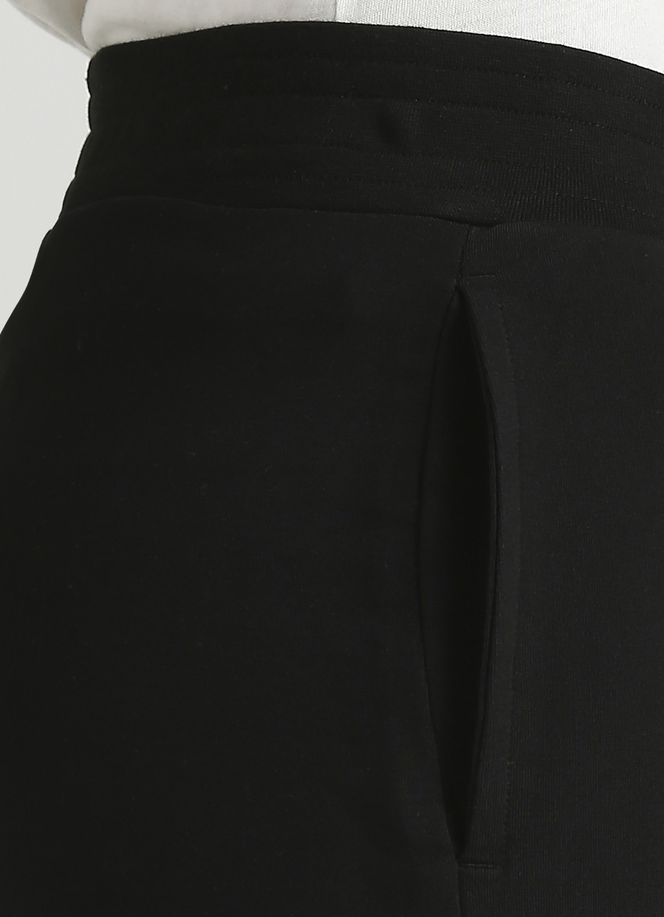 Black Reflective Print Wide Leg Joggers , , large image number 4