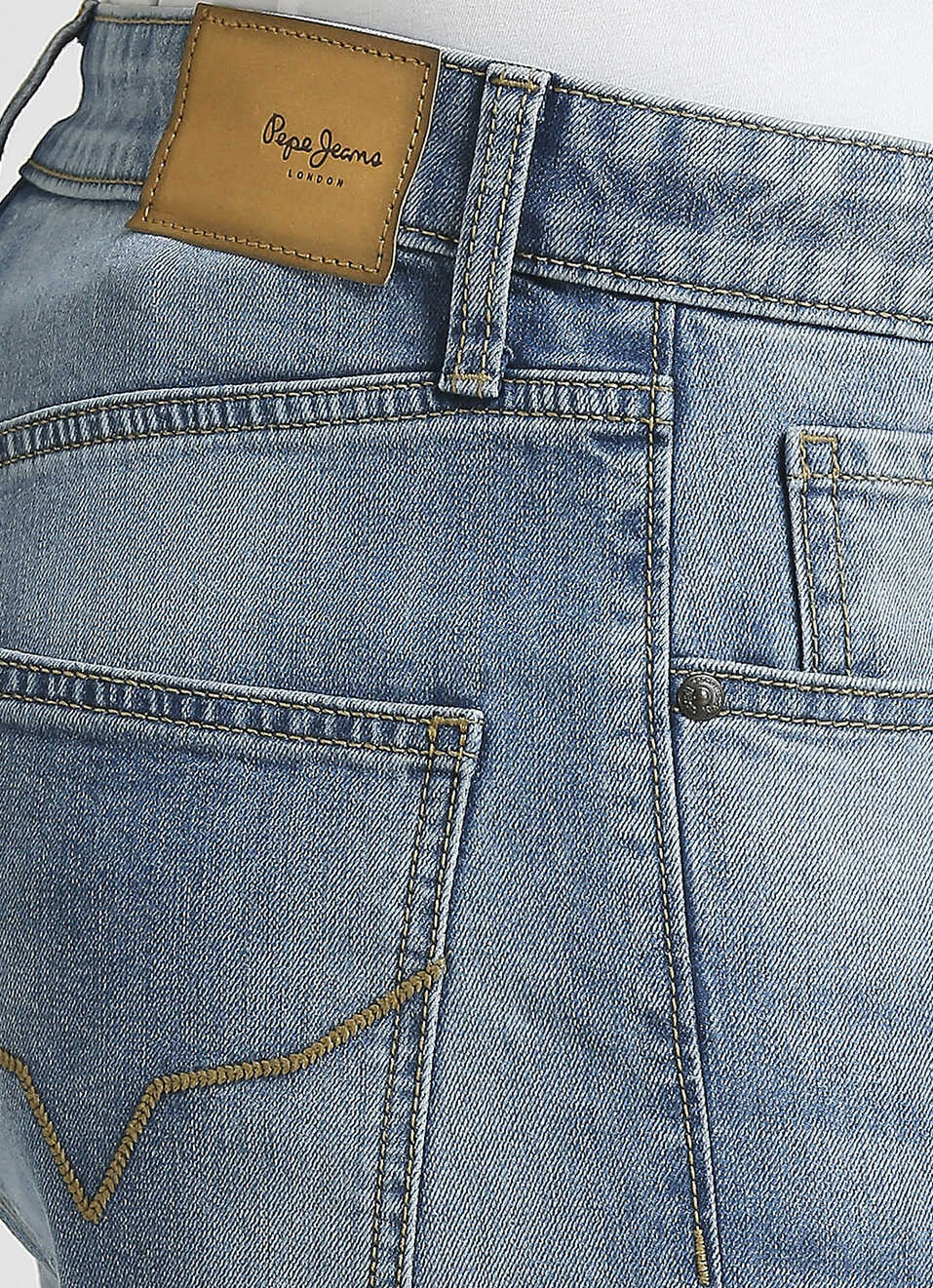 Holborne Ocean Blue Mid Rise Straight Fit Jeans, , large image number 4