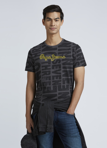 Grey Crew Neck Short Sleeve T-shirt