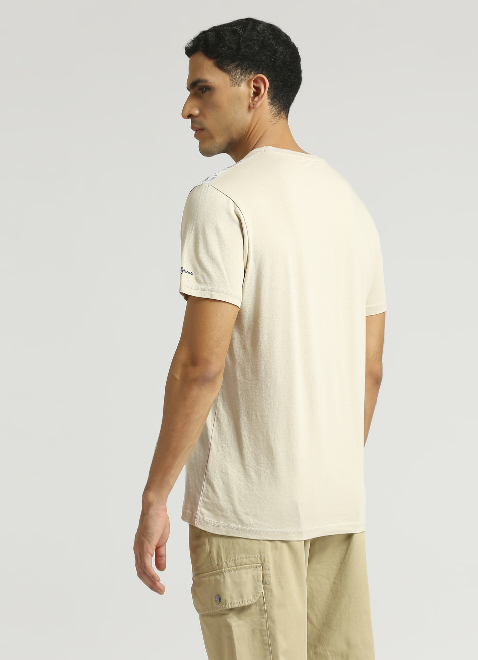Yellow Photographic Print Short Sleeve T-shirt, , large image number 2