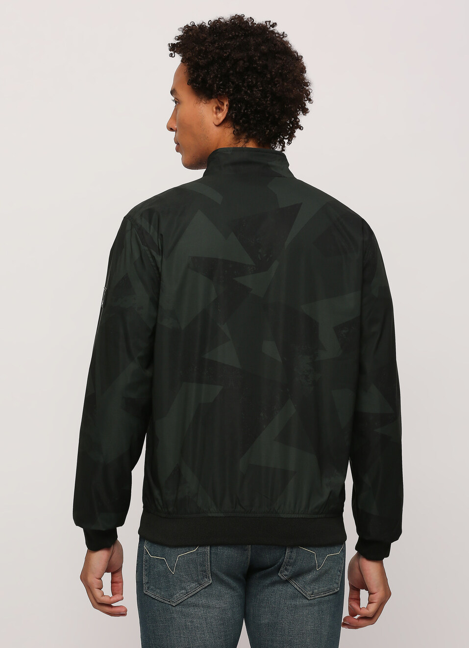 Green All Over Printed Lightweight Jackpot Fit Jacket, , large image number 2
