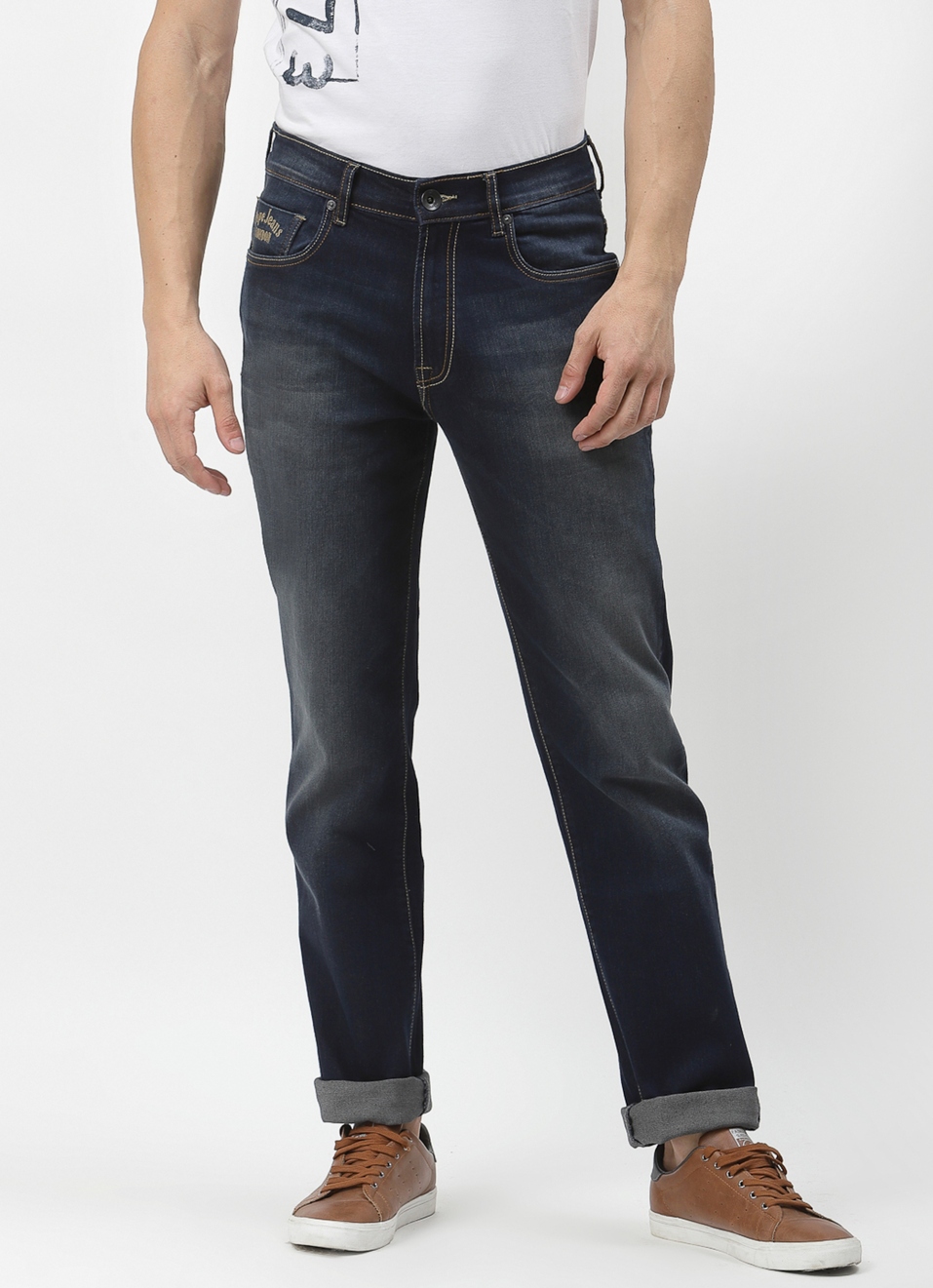Holborne Regular Fit Mid Waist Straight Leg Jeans, , large image number 1
