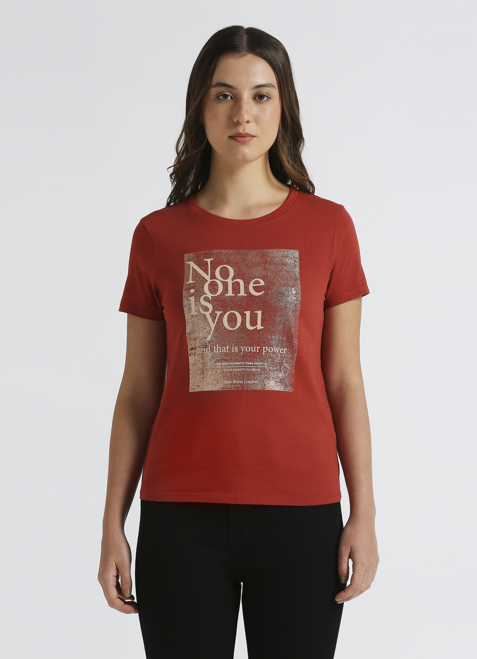 Pink Foil Print Short Sleeve T-shirt, , large image number 1