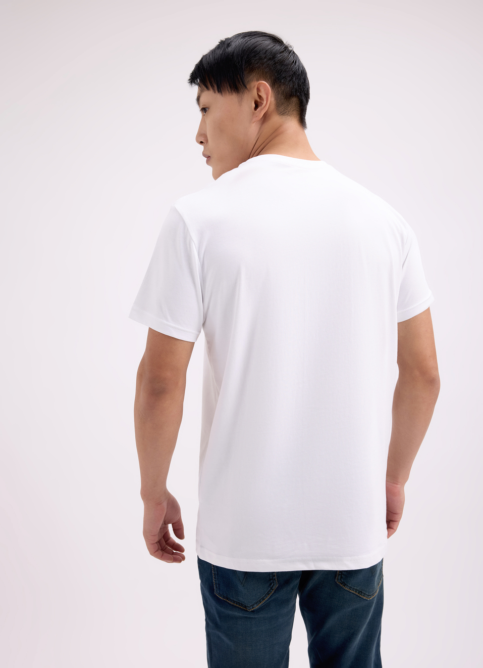 Men White Photographic Print Short Sleeve T-shirt, , large image number 2