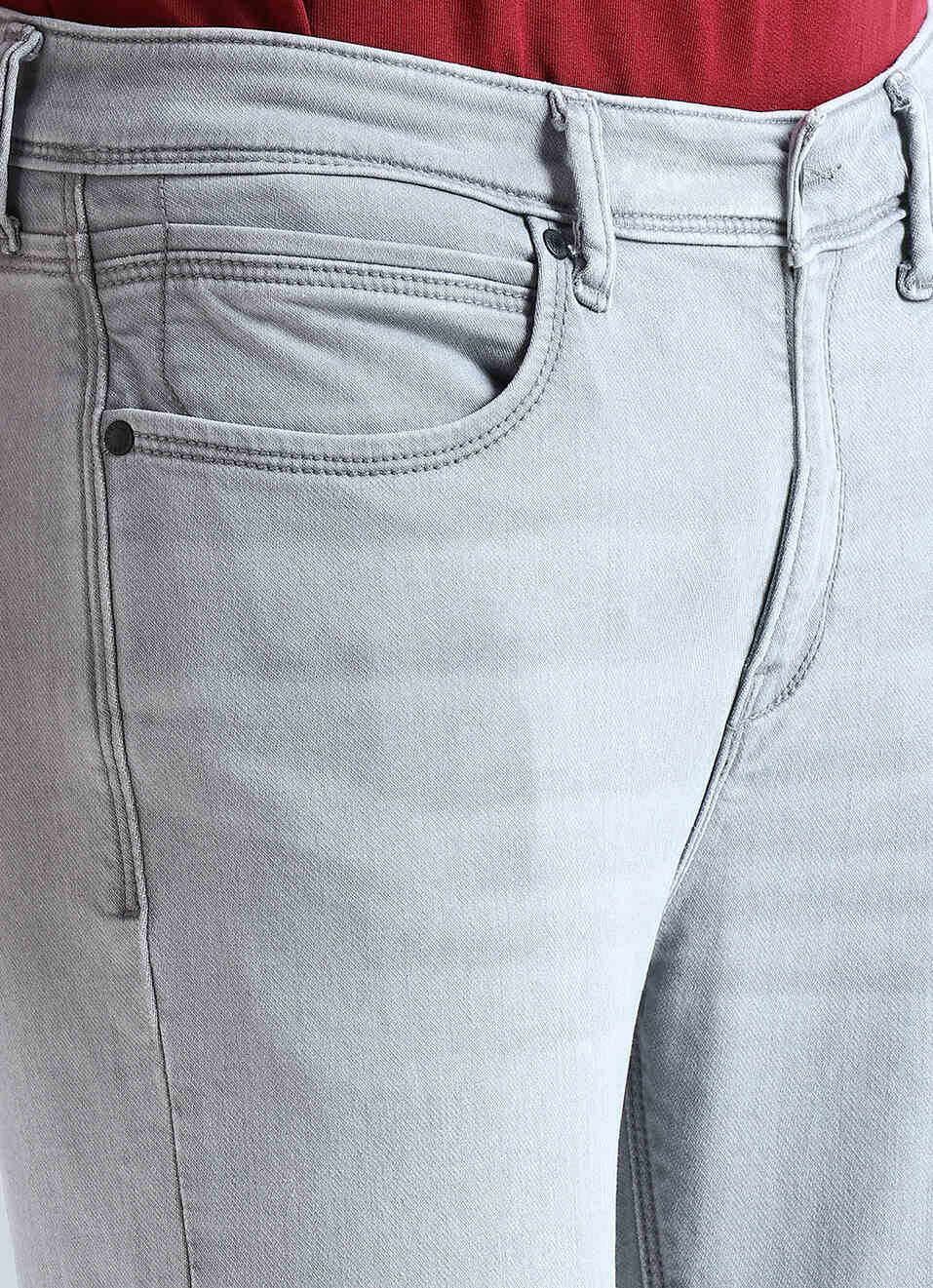Oliver Grey Mid Rise Skinny Gymindigo Jeans, , large image number 4