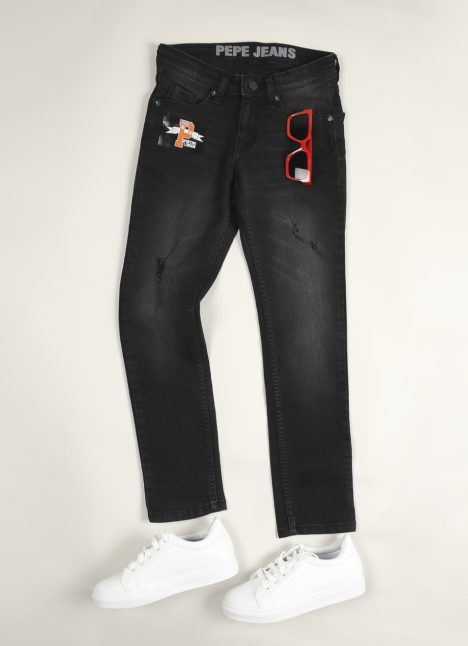 Cashed Mid Waist Slim Fit Denim, , large image number 0