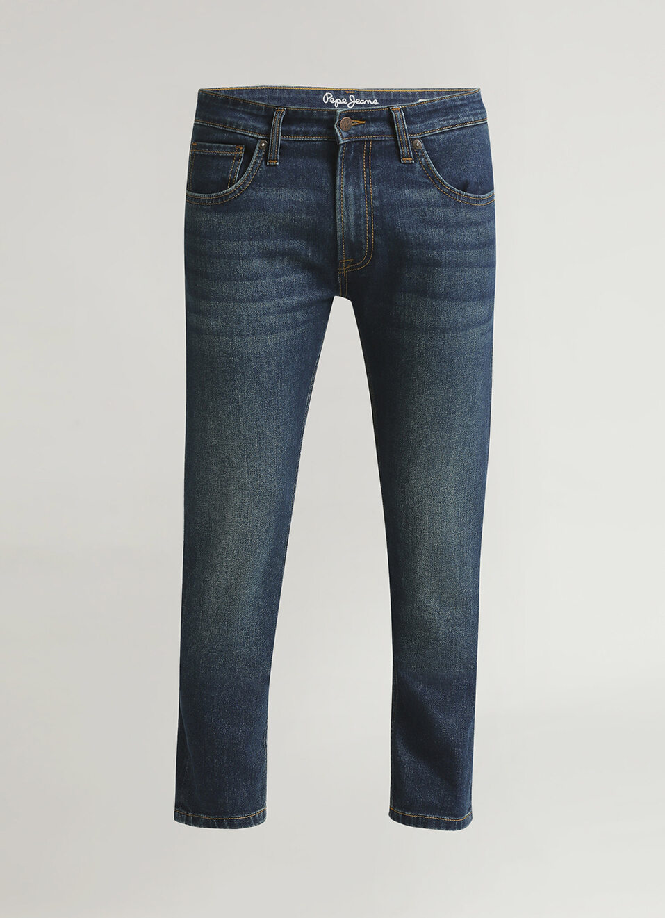 Vapour Dark Blue Mid Rise Slim Fit Jeans, , large image number 5