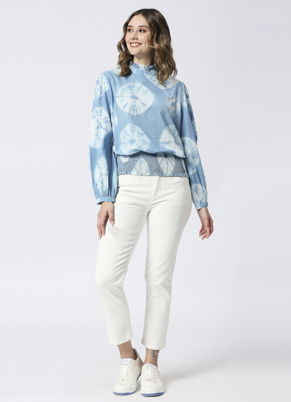 Tie & Dye Woven Top, , large image number 6