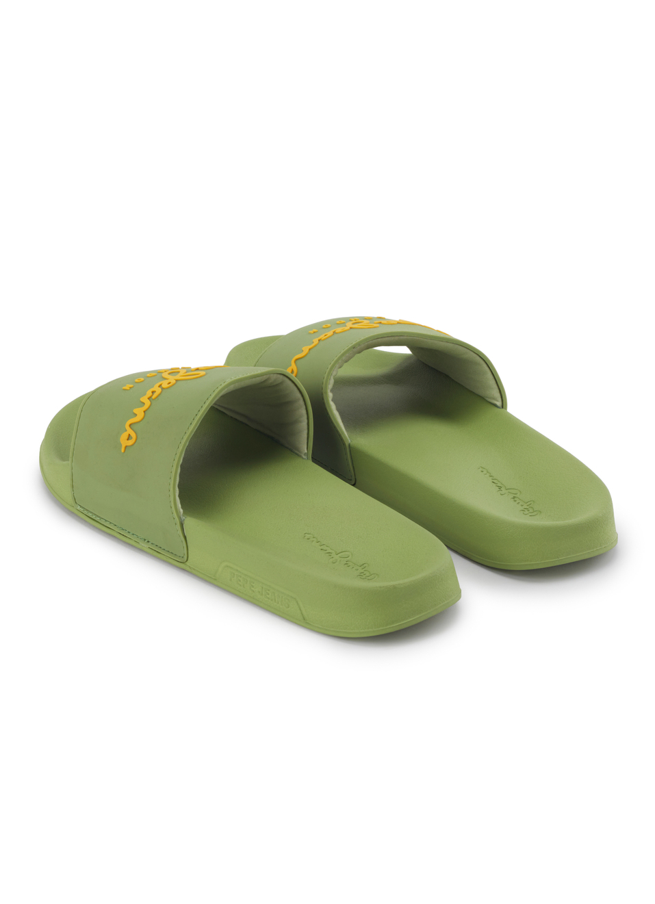 Green Lightweight Beach Slides With Logo Print, , large image number 3