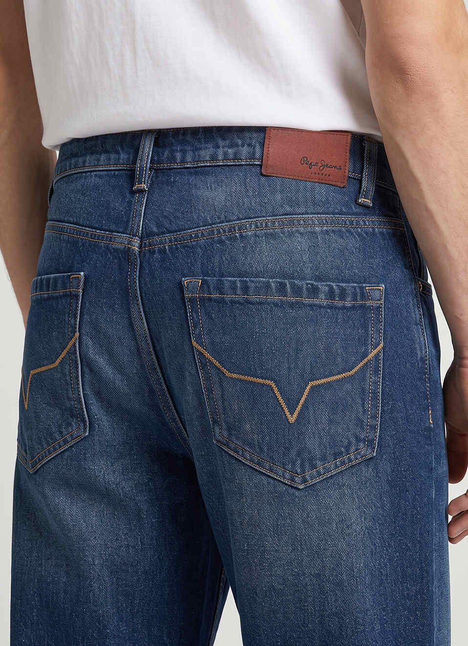 Men Blue Mid Rise Stretchable Jeans, , large image number 5